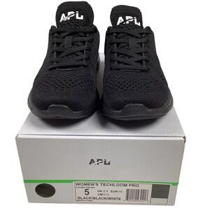 APL Athletic Propulsion Labs Women's Techloom Pro Black White Running Shoes Sz 5